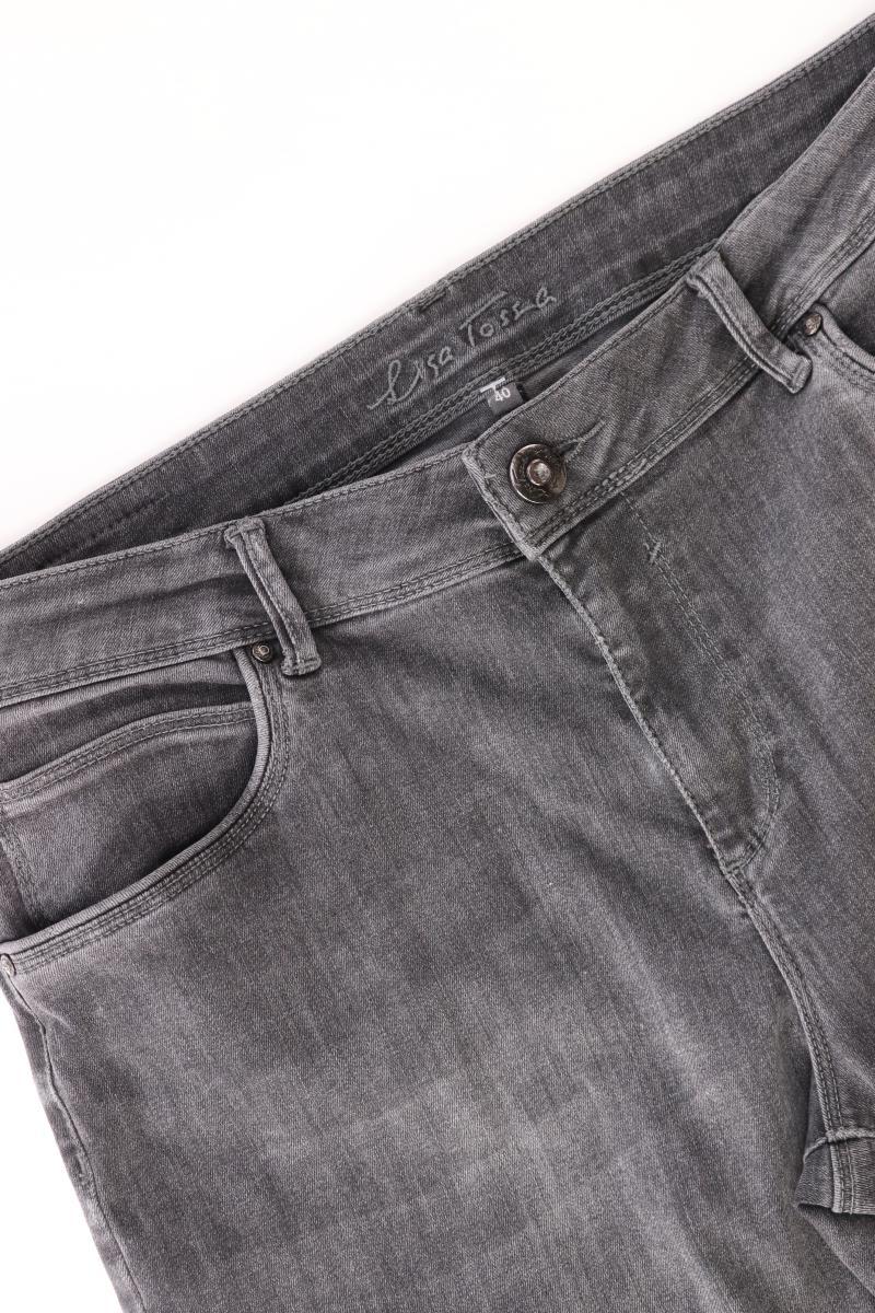 Lisa Tossa Straight Jeans Gr. 40 grau aus Baumwolle