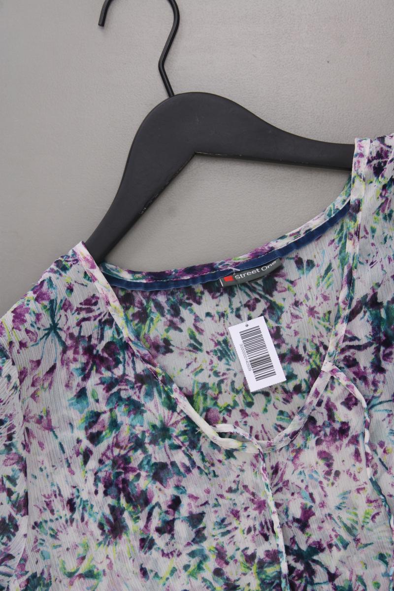 Street One Longbluse Gr. 40 mit Blumenmuster 3/4 Ärmel mehrfarbig aus Nylon