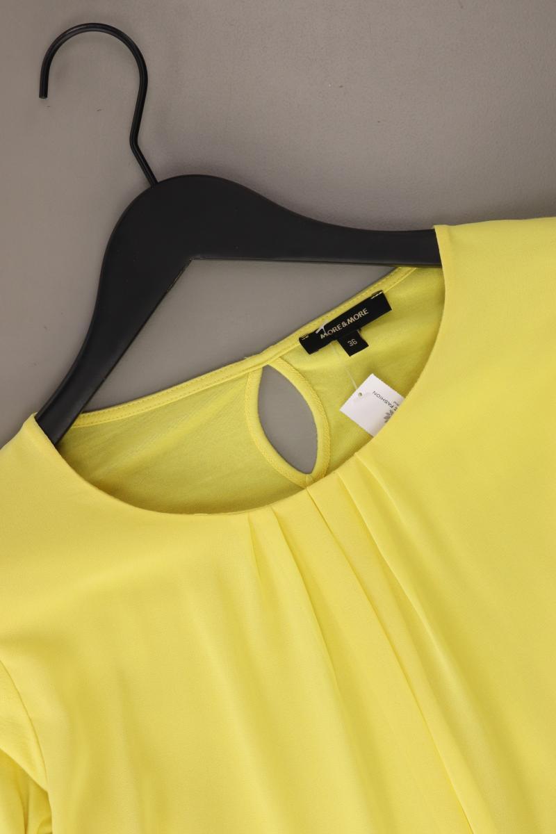 More&More Regular Bluse Gr. 36 3/4 Ärmel gelb aus Polyester