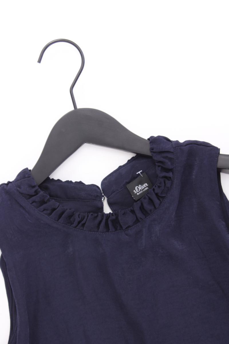 s.Oliver Black Label Ärmellose Bluse Gr. 34 neuwertig blau aus Viskose