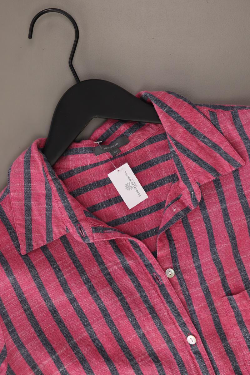 Montego Langarmbluse Gr. 42 gestreift pink aus Baumwolle