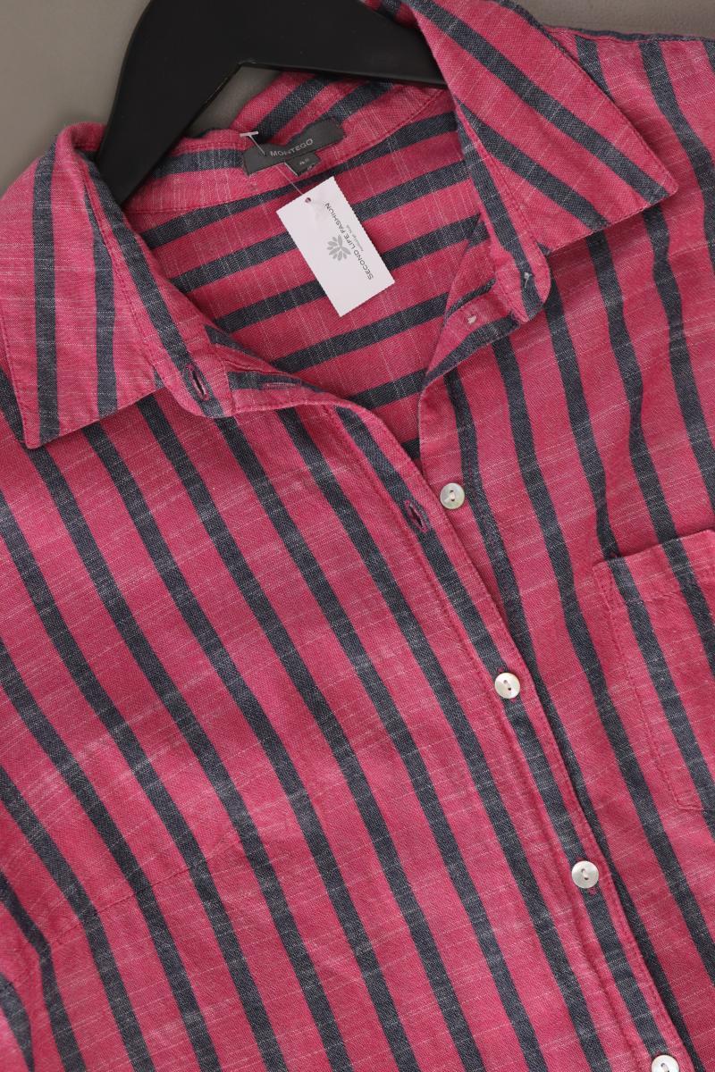 Montego Langarmbluse Gr. 42 gestreift pink aus Baumwolle