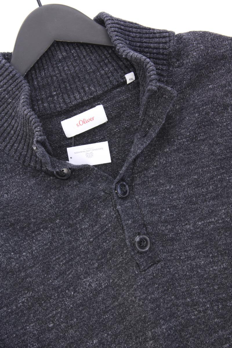 s.Oliver Pullover Gr. 4XL für Herren Gr. XXXL grau aus Baumwolle