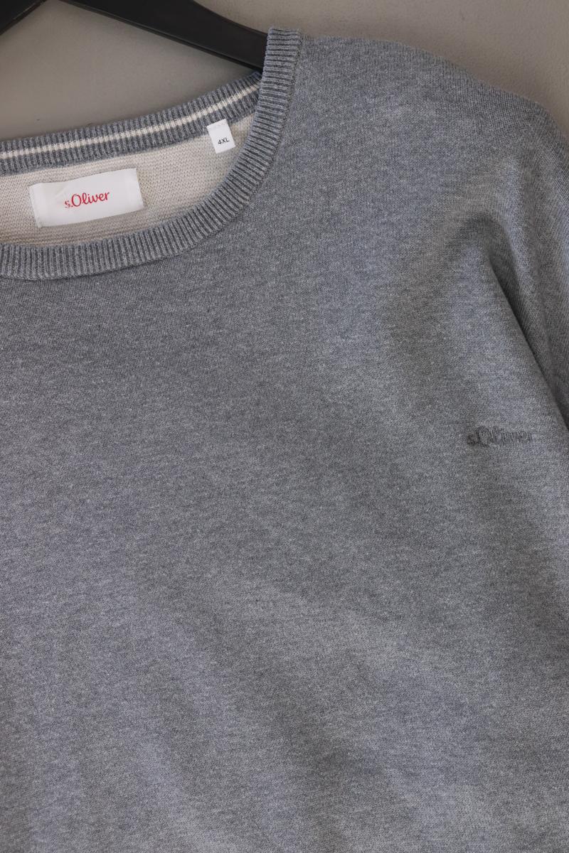 s.Oliver Pullover Gr. 4XL für Herren Gr. XXXL grau aus Baumwolle