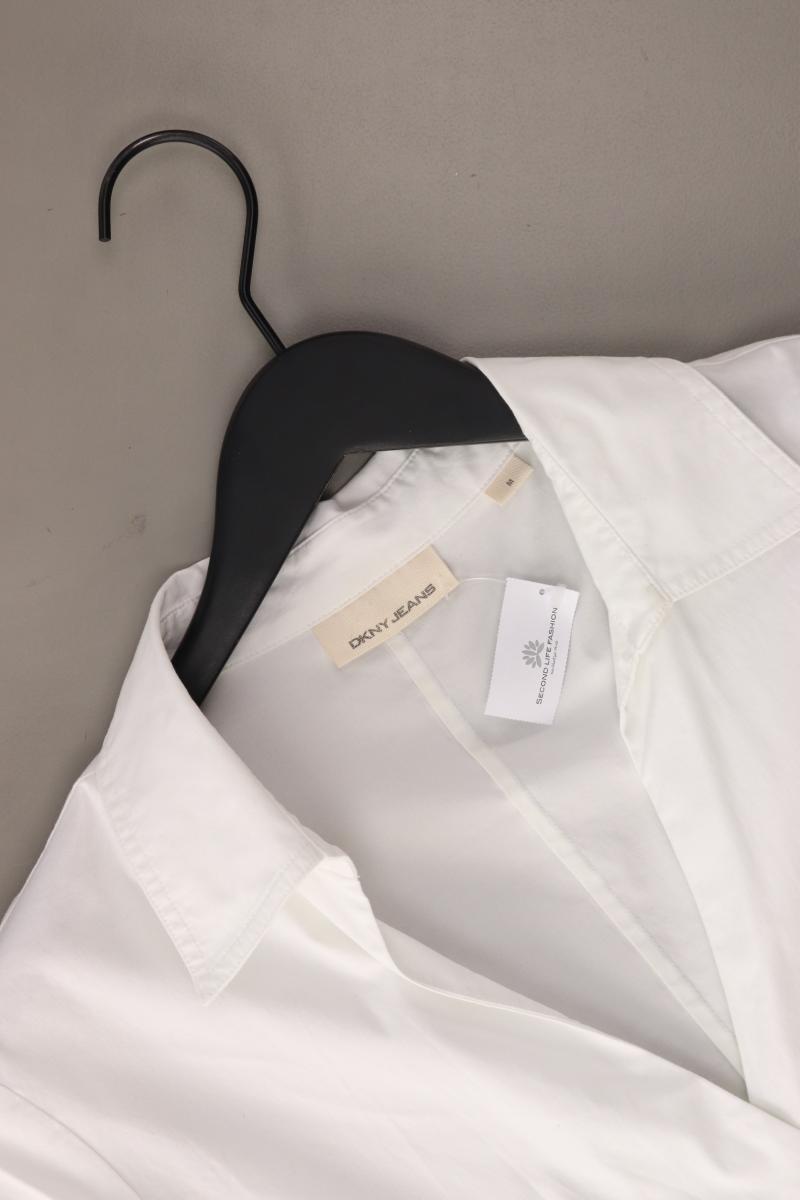 DKNY Jeans Langarmbluse Gr. M weiß aus Baumwolle