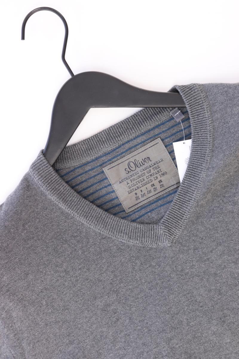 s.Oliver Feinstrickpullover für Herren Gr. XXL grau aus Baumwolle