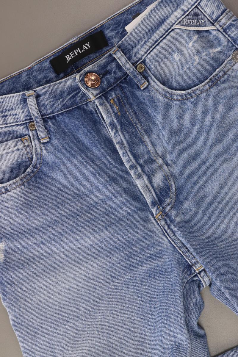 Replay Straight Jeans Gr. W24 blau aus Baumwolle