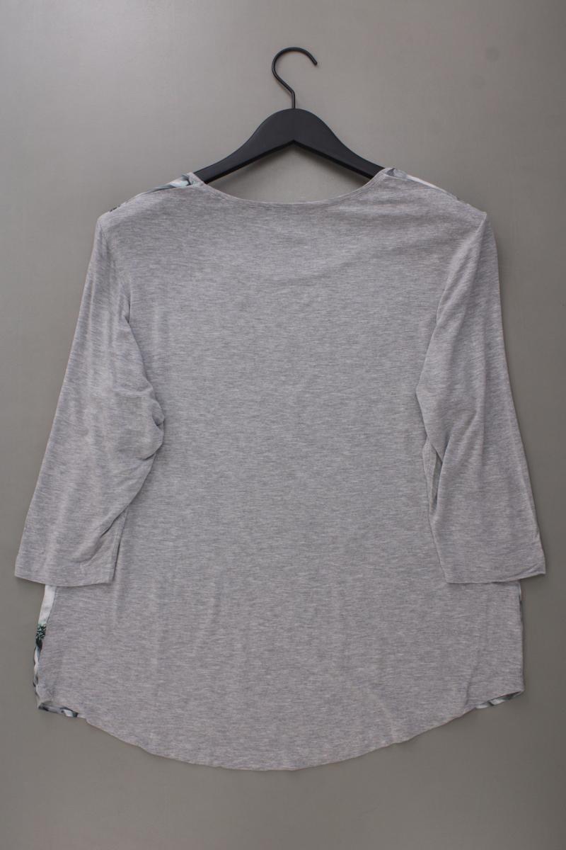 Gerry Weber Printshirt Gr. 44 mit Blumenmuster 3/4 Ärmel grau