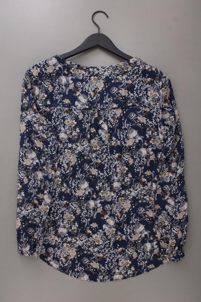 edc by Esprit Langarmbluse Gr. L mit Blumenmuster blau aus Viskose