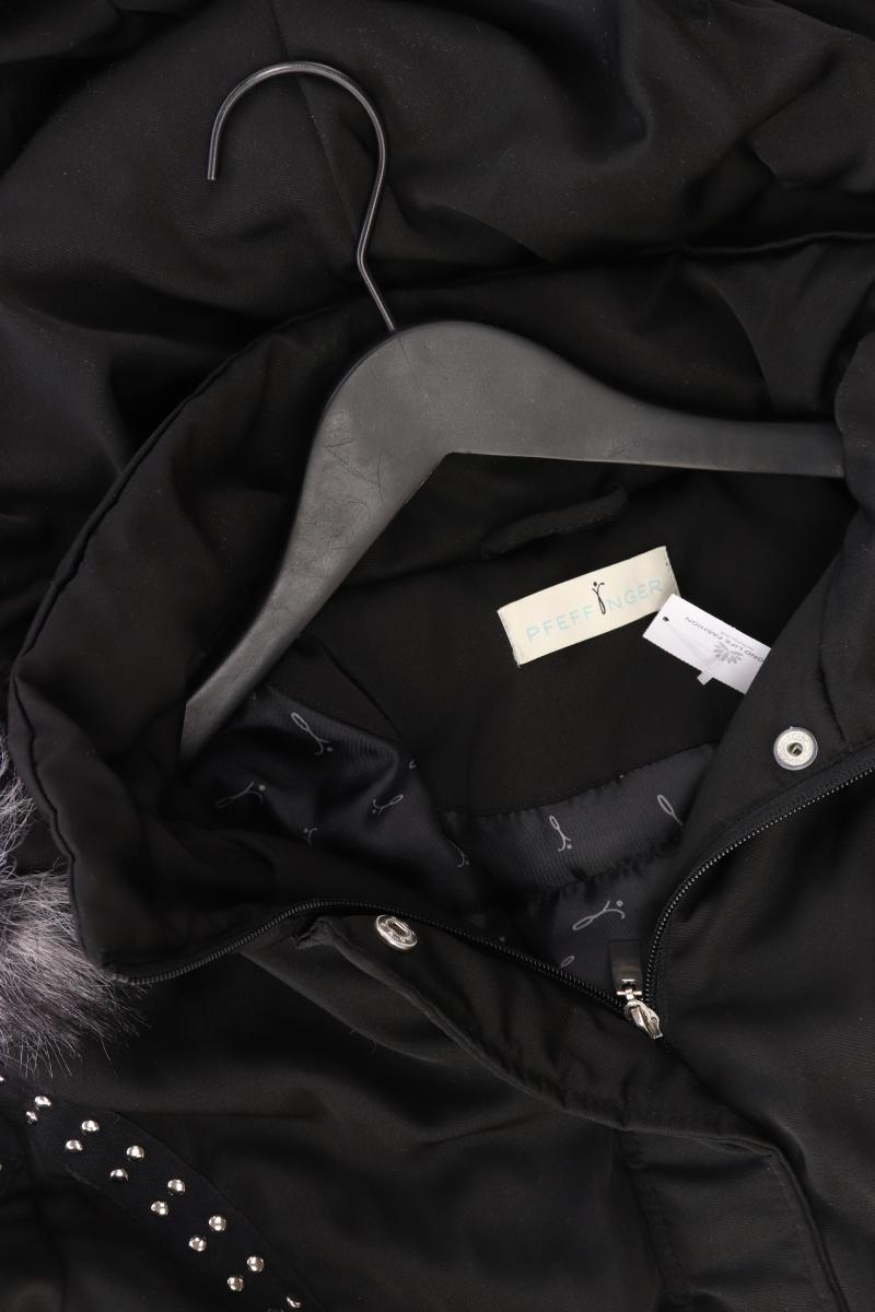 Pfeffinger Kapuzenmantel Gr. 46 schwarz aus Polyester