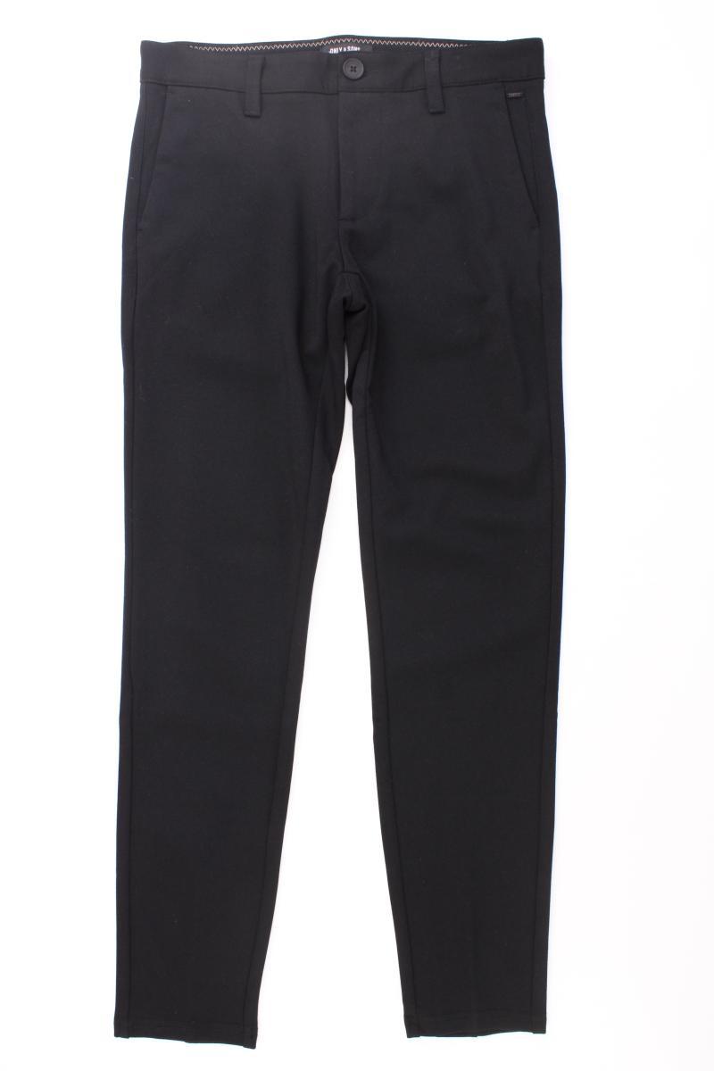 ONLY & SONS Hose für Herren Gr. W29/L32 schwarz aus Viskose