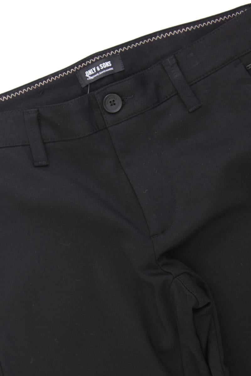 ONLY & SONS Hose für Herren Gr. W29/L32 schwarz aus Viskose