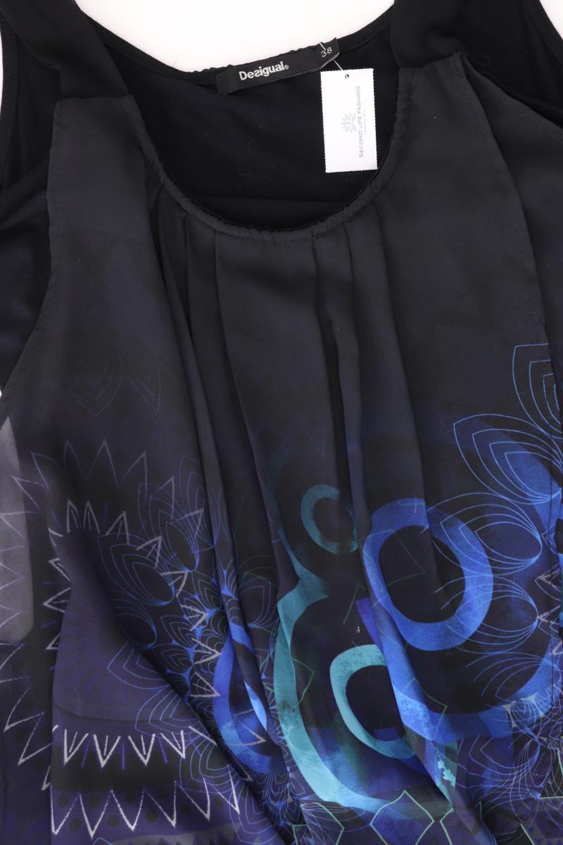 Desigual Midikleid Gr. 38 Träger blau aus Viskose