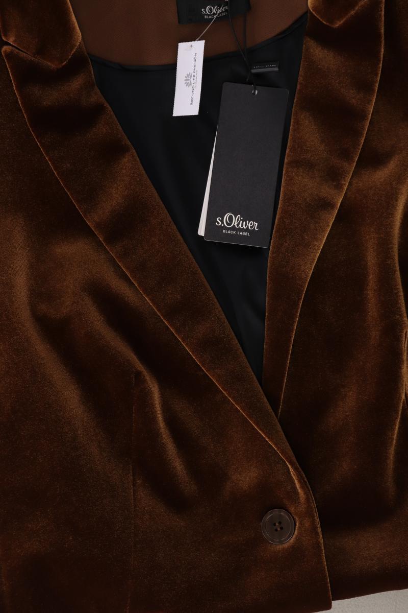 s.Oliver Black Label Samtblazer Gr. 46 neu mit Etikett Neupreis: 149,99€! braun