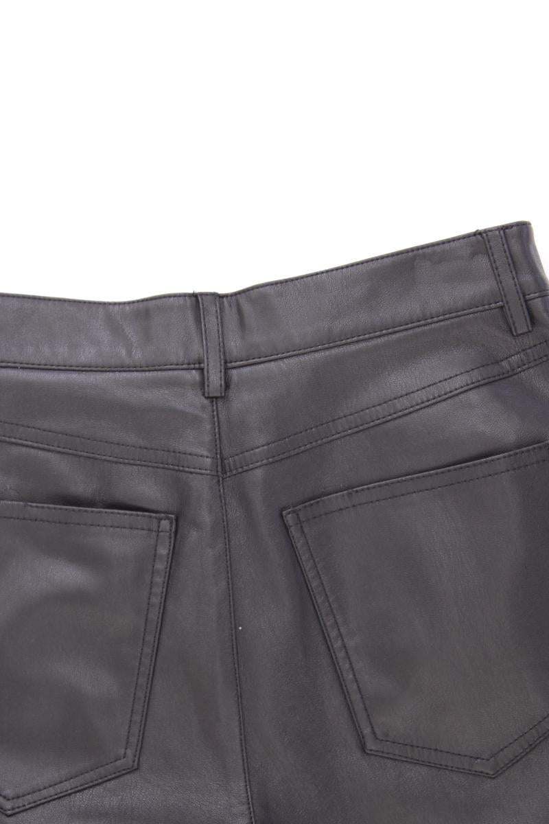 Mango Kunstlederhose Gr. 38 schwarz aus Polyester