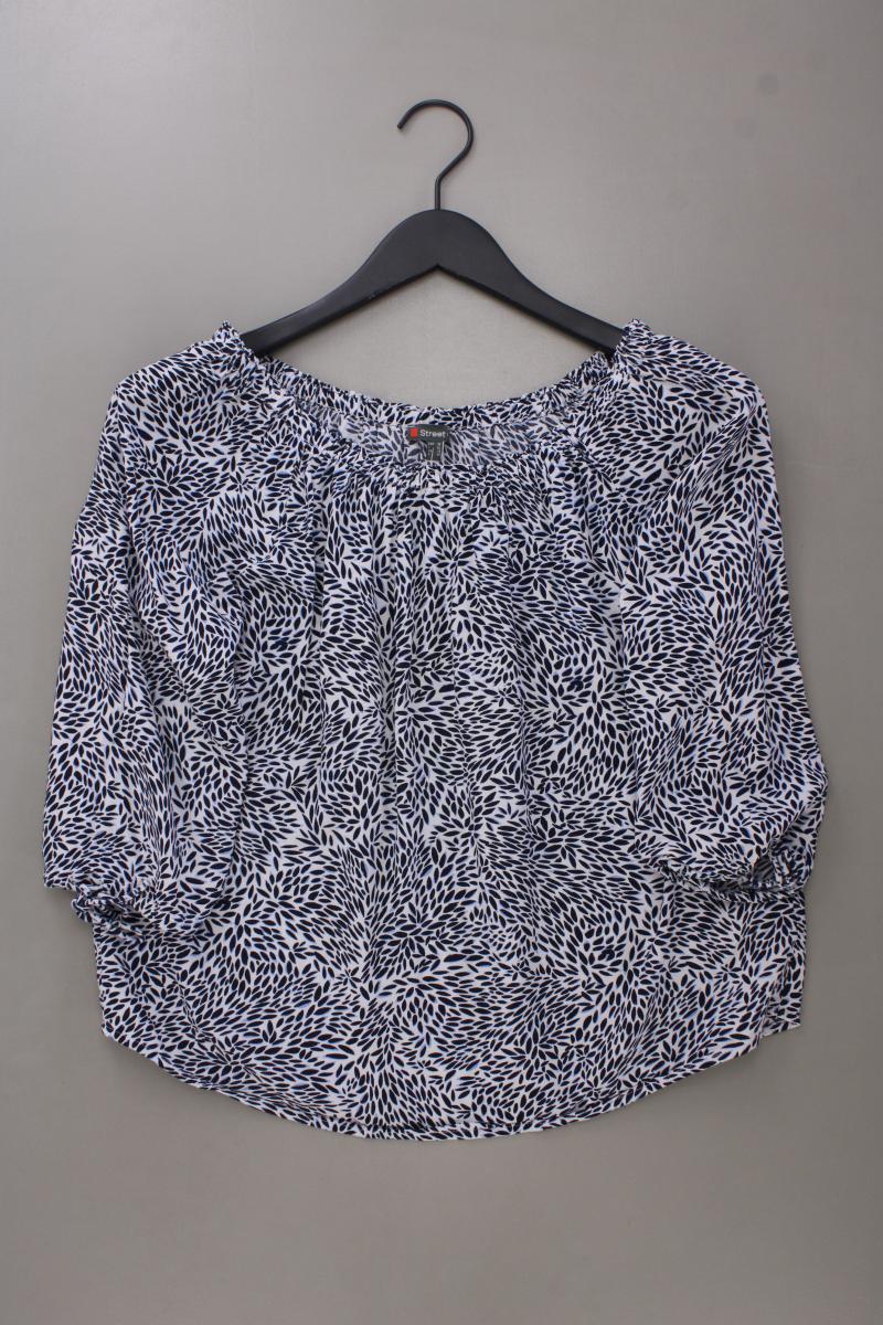 Street One Classic Bluse Gr. 36 3/4 Ärmel mit Carmen-Ausschnitt blau aus Viskose
