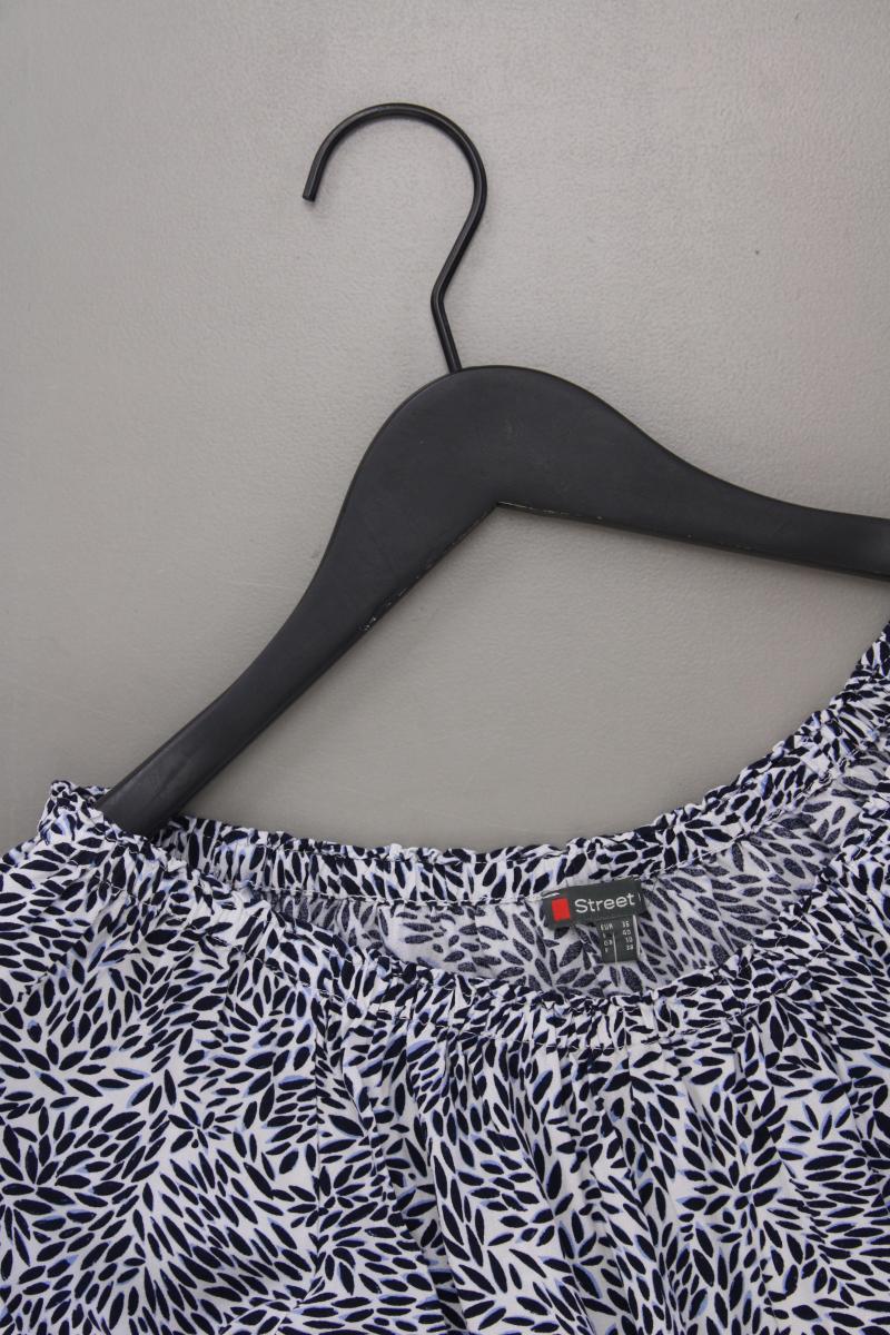 Street One Classic Bluse Gr. 36 3/4 Ärmel mit Carmen-Ausschnitt blau aus Viskose