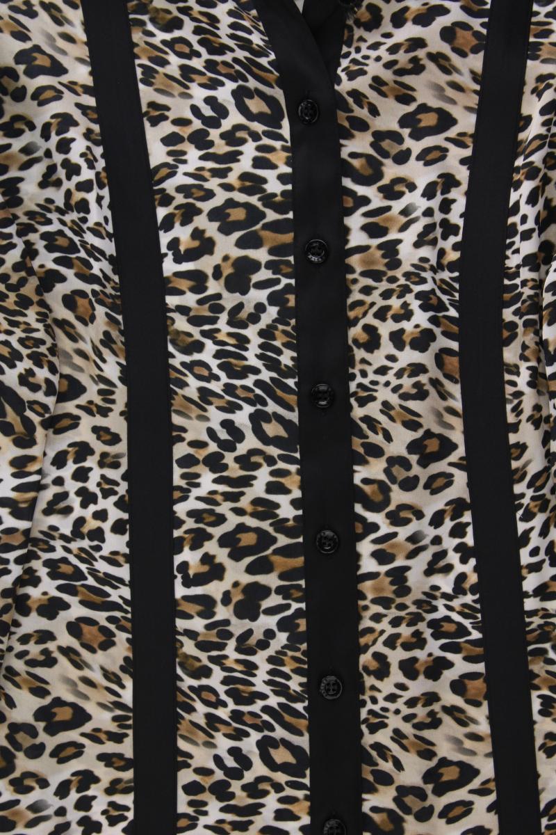 Basler Langarmbluse Gr. 42 mit Tierdruck neuwertig braun aus Polyester