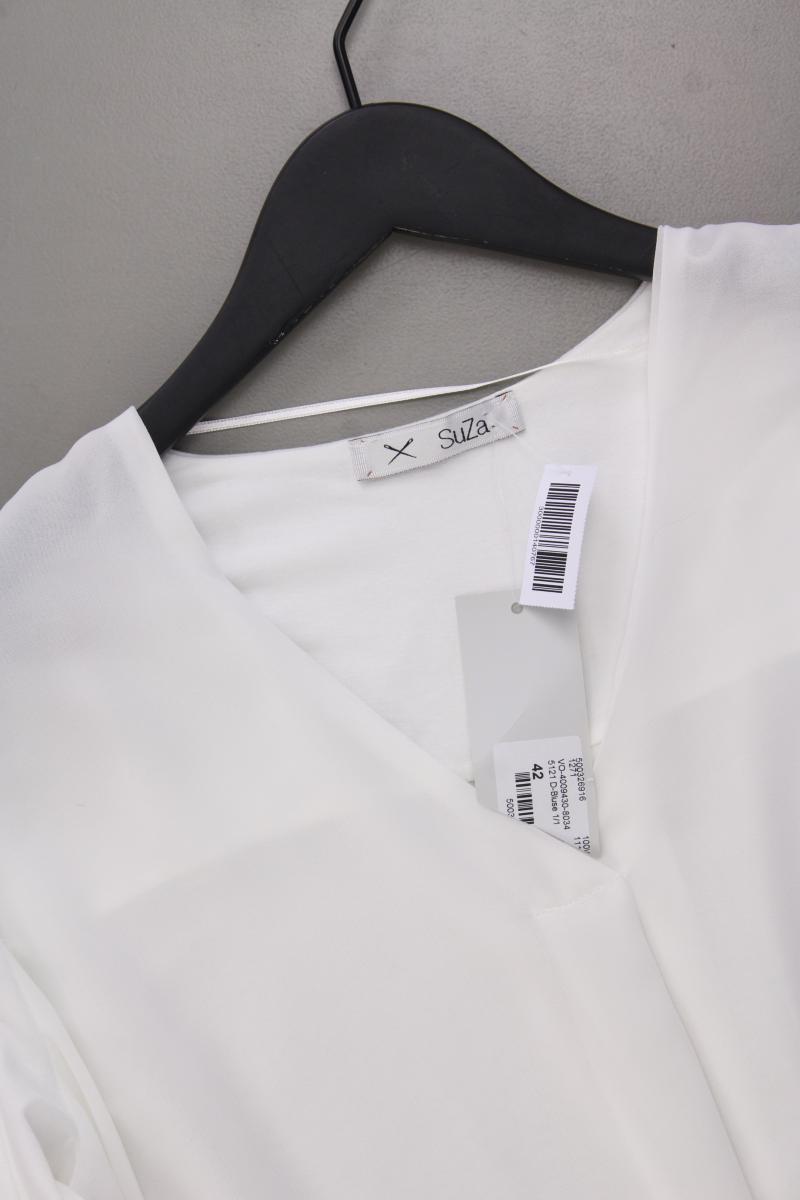 SuZa Langarmbluse Gr. 42 neu mit Etikett weiß aus Polyester