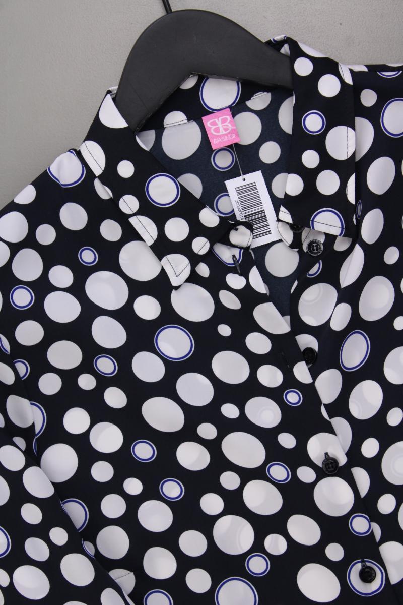 Basler Langarmbluse Gr. 40 gepunktet neuwertig blau aus Polyester