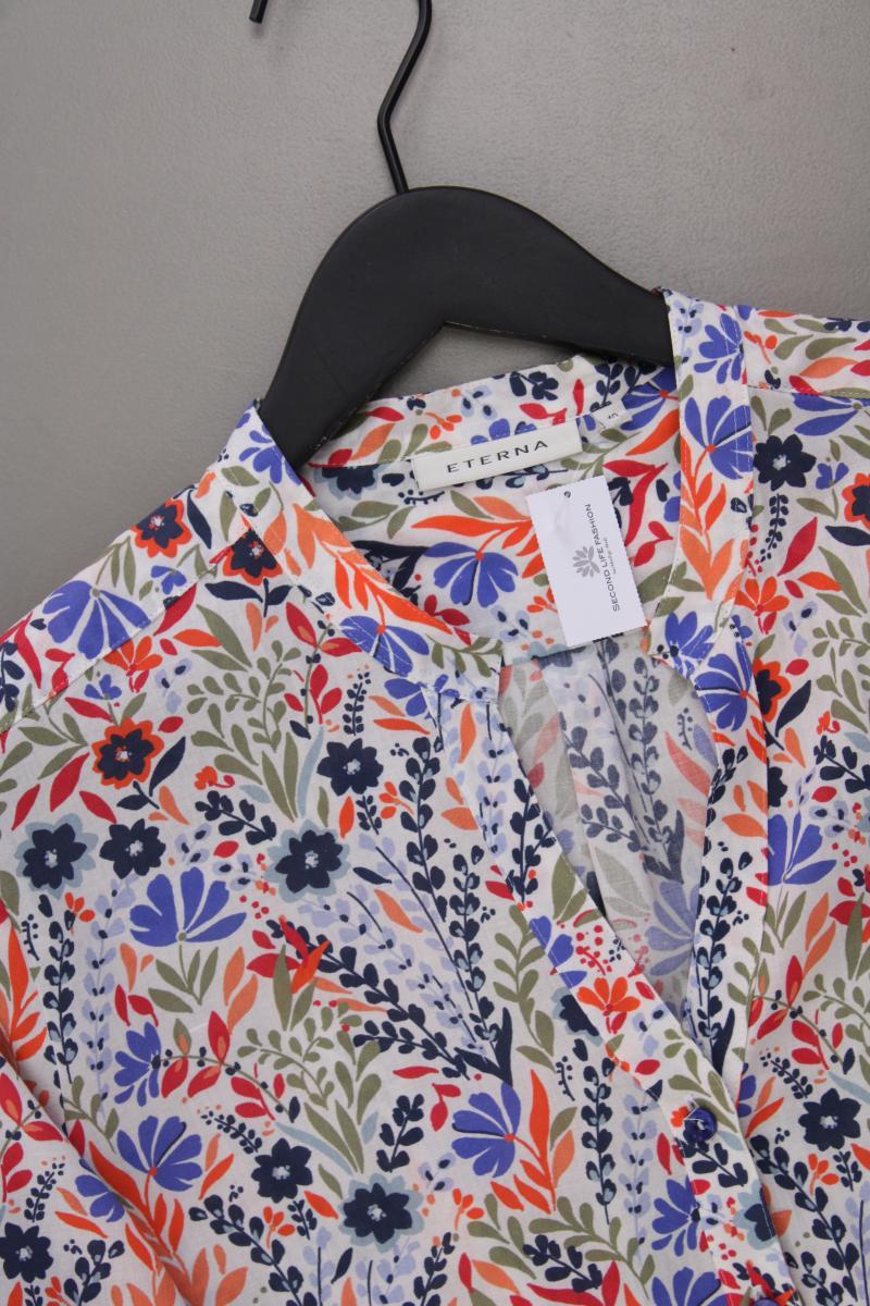 Eterna Classic Bluse Gr. 40 mit Blumenmuster neuwertig 3/4 Ärmel mehrfarbig
