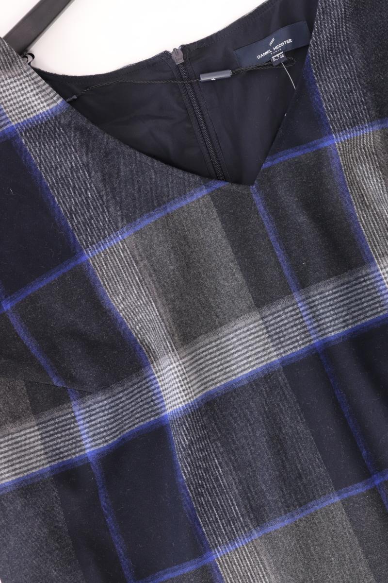 Daniel Hechter Etuikleid Gr. 46 kariert 3/4 Ärmel blau aus Polyester
