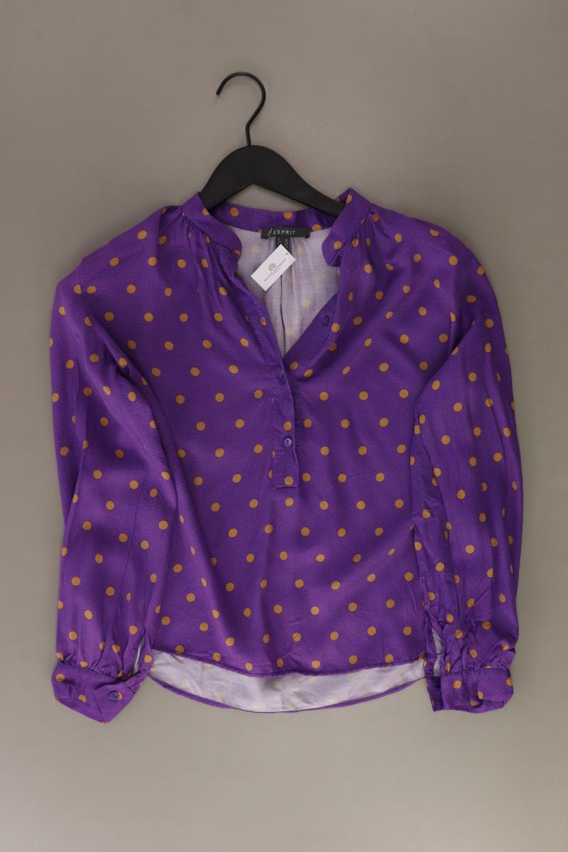 Esprit Langarmbluse Gr. 36 gepunktet lila aus Polyester