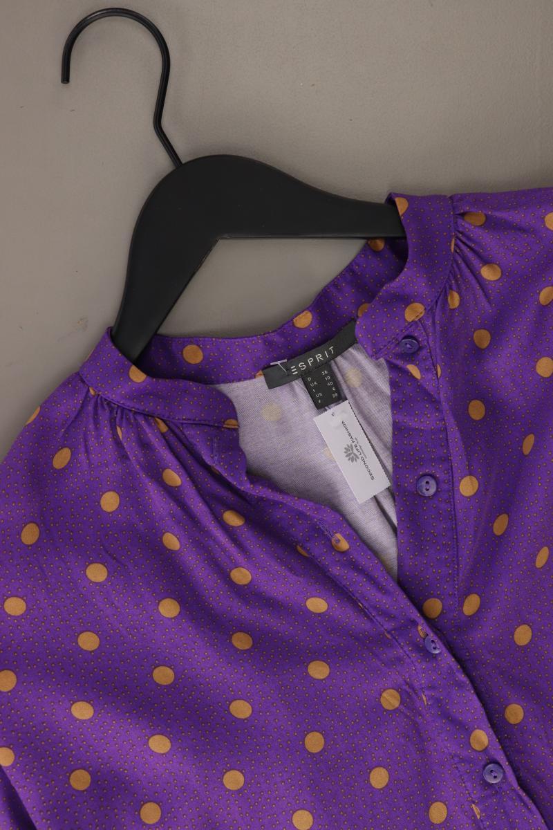 Esprit Langarmbluse Gr. 36 gepunktet lila aus Polyester