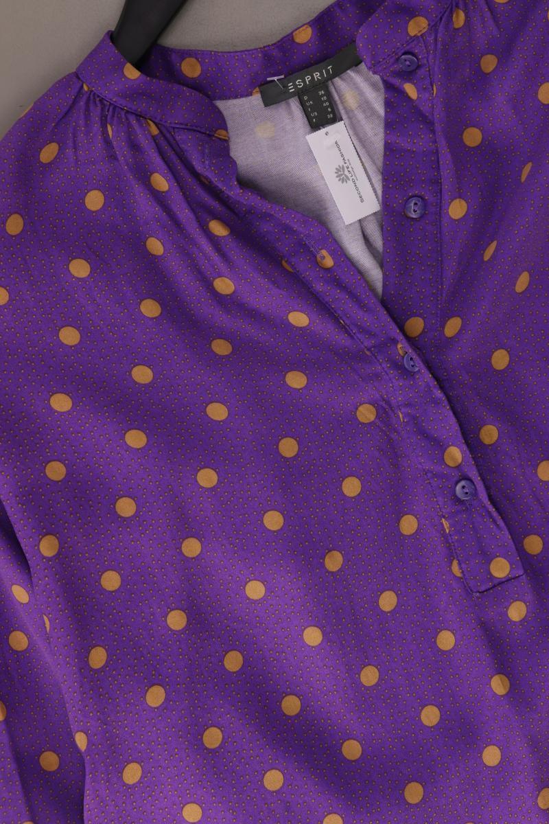 Esprit Langarmbluse Gr. 36 gepunktet lila aus Polyester