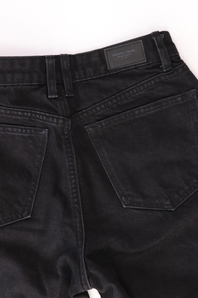 Bershka Mom Jeans Gr. 34 schwarz aus Baumwolle