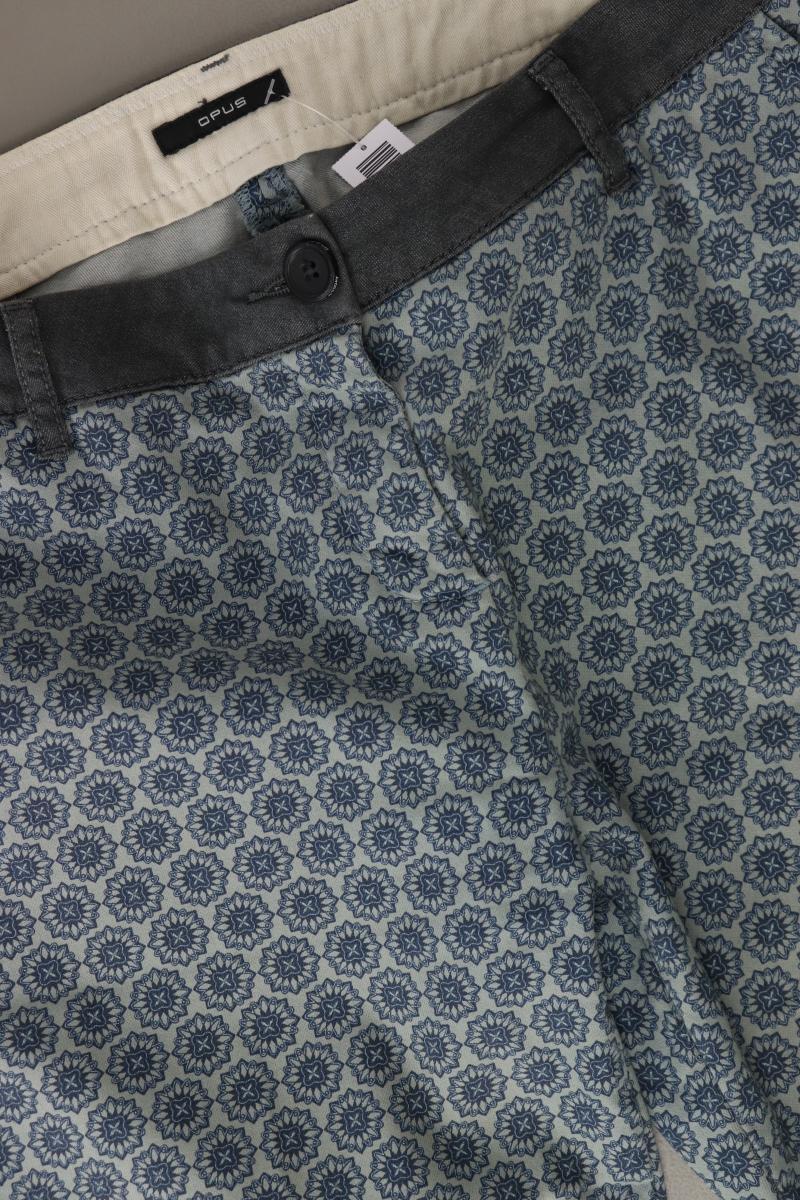 Opus Hose "Enda Flower" Gr. 38 blau aus Baumwolle