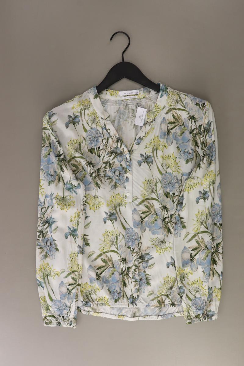 Reserved Langarmbluse Gr. 40 mit Blumenmuster blau aus Viskose