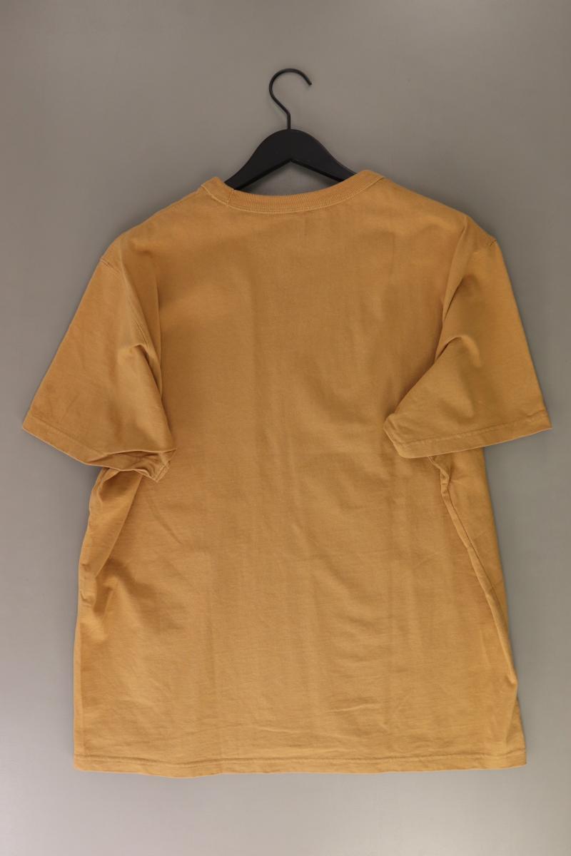 Uniqlo T-Shirt für Herren Gr. XXL Kurzarm braun aus Baumwolle