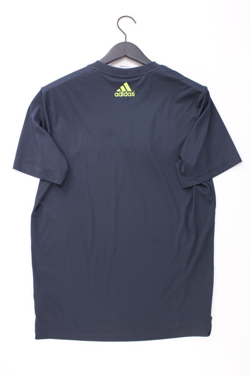 Adidas T-Shirt für Herren Gr. L Kurzarm grau aus Polyester