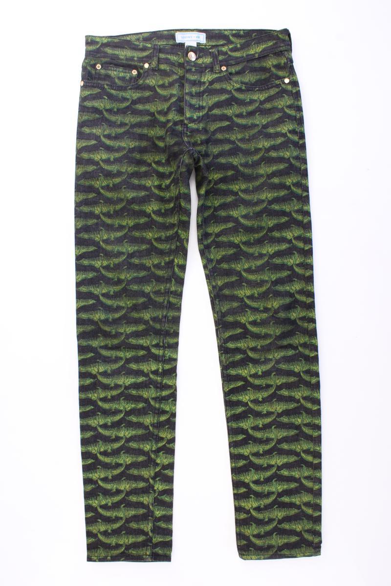 Versace x H&M Alligator Print Gr. W29 grün aus Baumwolle