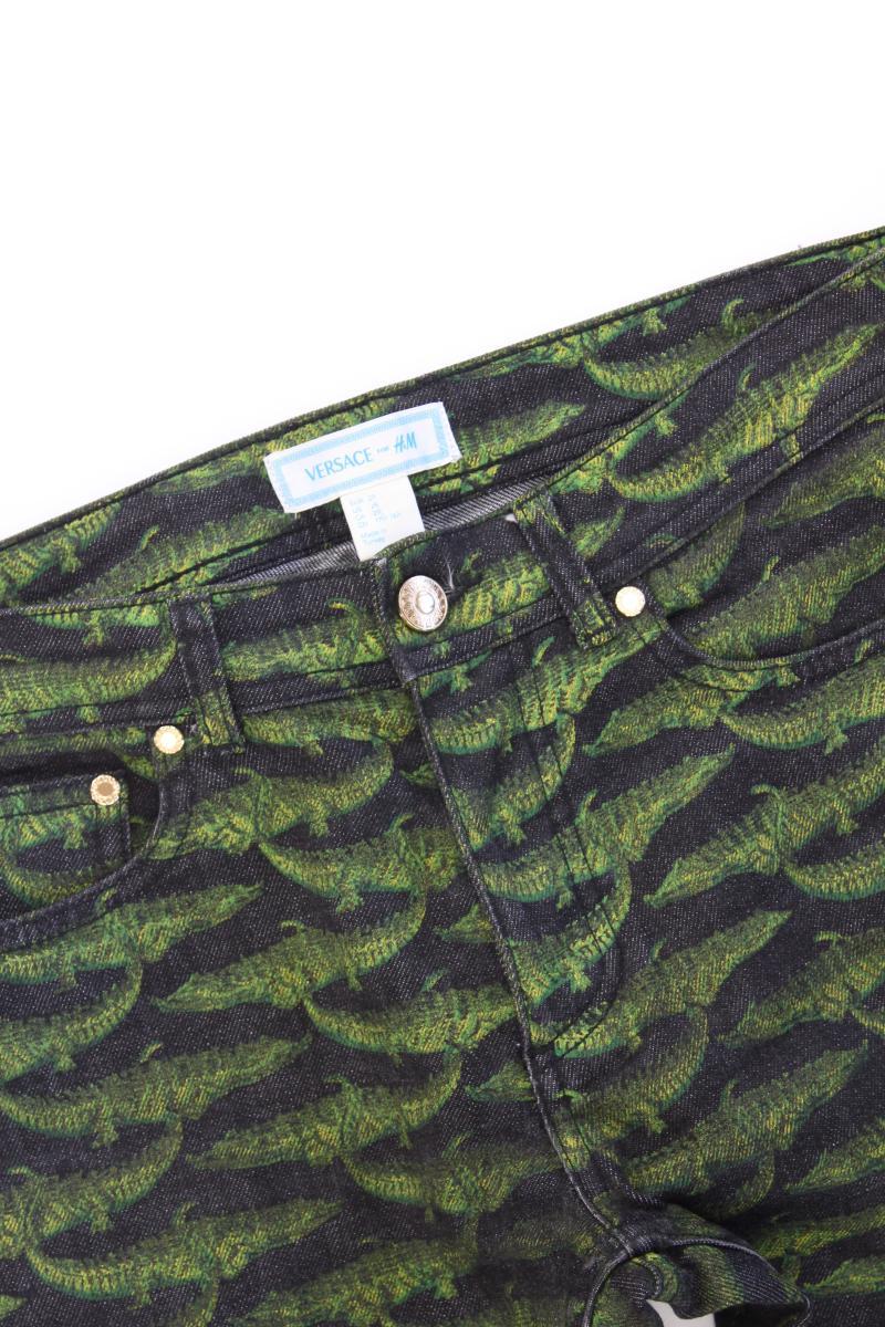 Versace x H&M Alligator Print Gr. W29 grün aus Baumwolle