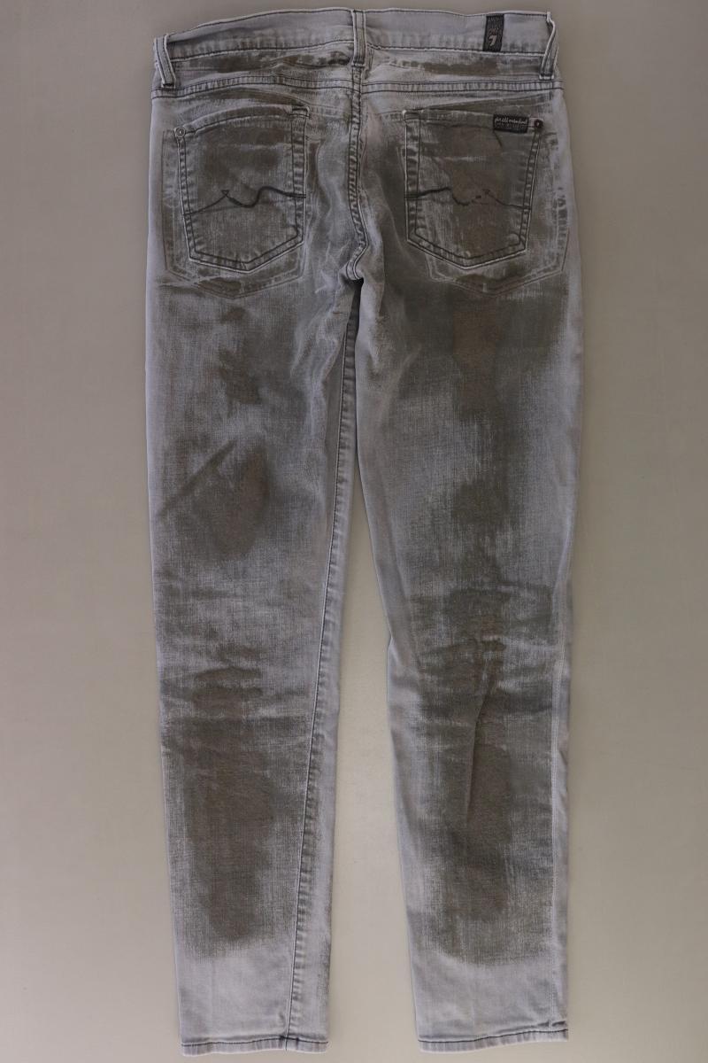 7 For All Mankind Straight Jeans Gr. W29 grau aus Baumwolle
