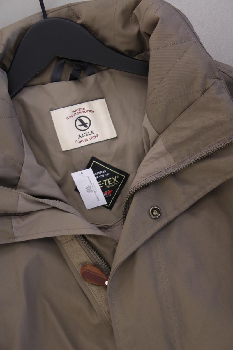 AIGLE Lange Jacke für Herren Gr. 54/56 braun aus Polyester