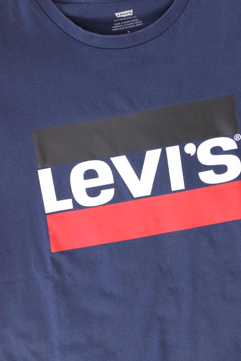 Levi's Printshirt für Herren Gr. M Kurzarm blau aus Baumwolle