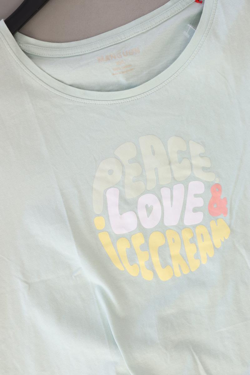 Manguun T-Shirt Gr. XXL Kurzarm türkis aus Baumwolle
