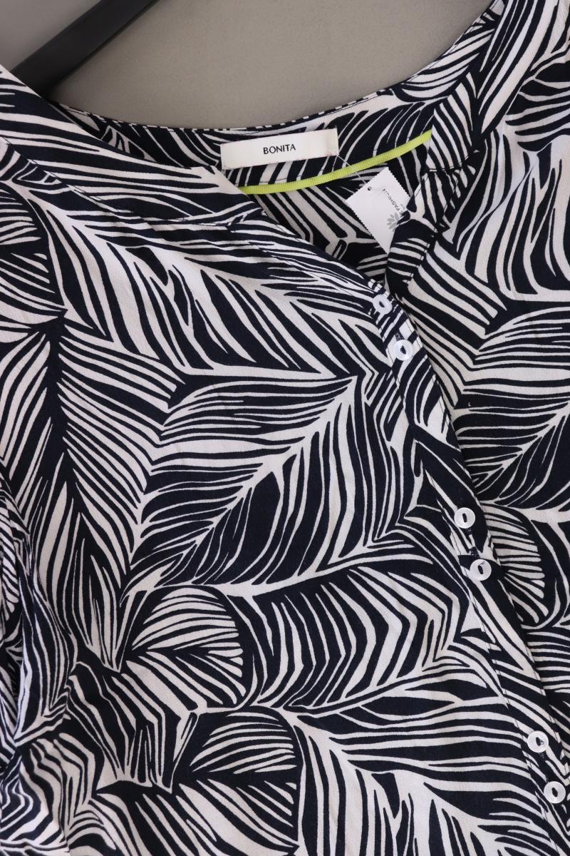 Bonita Langarmbluse Gr. 44 blau aus Viskose