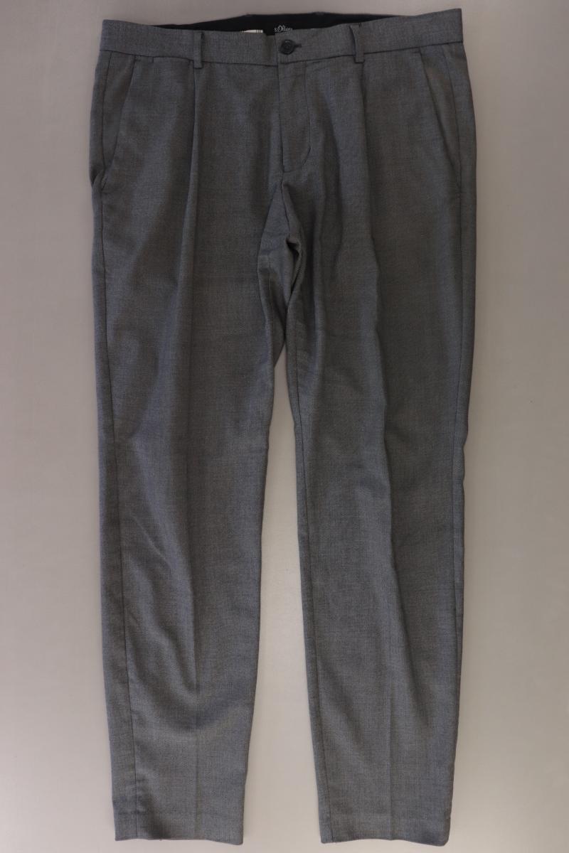 s.Oliver Black Label Anzughose für Herren Gr. Langgröße 102 grau aus Polyester