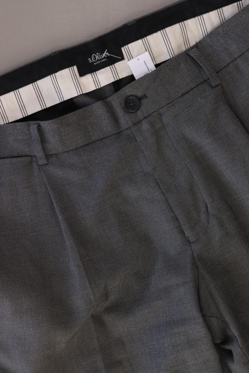 s.Oliver Black Label Anzughose für Herren Gr. Langgröße 102 grau aus Polyester