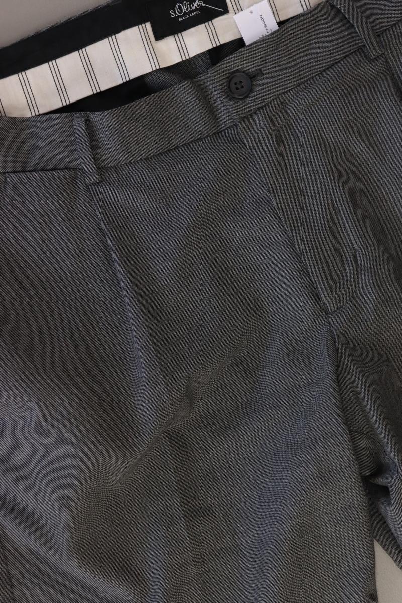 s.Oliver Black Label Anzughose für Herren Gr. Langgröße 102 grau aus Polyester
