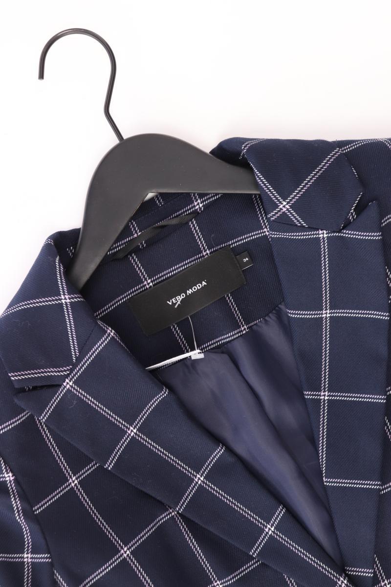 Vero Moda Blazer Gr. 34 kariert blau aus Polyester