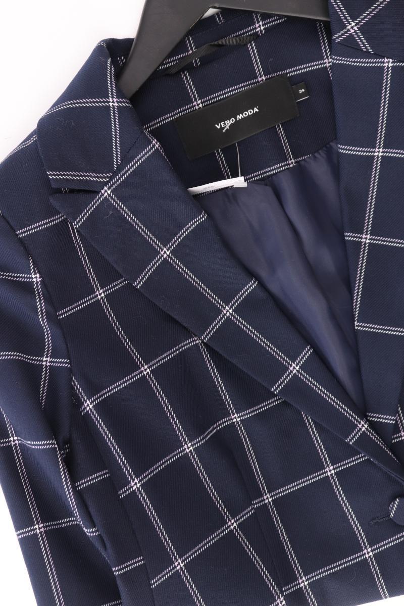 Vero Moda Blazer Gr. 34 kariert blau aus Polyester