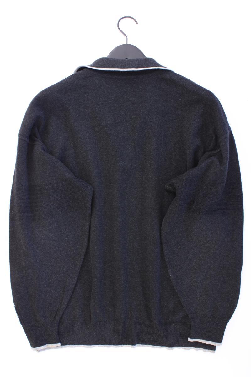 Carlo Colucci Feinstrickpullover für Herren Gr. 56 Vintage grau aus Baumwolle