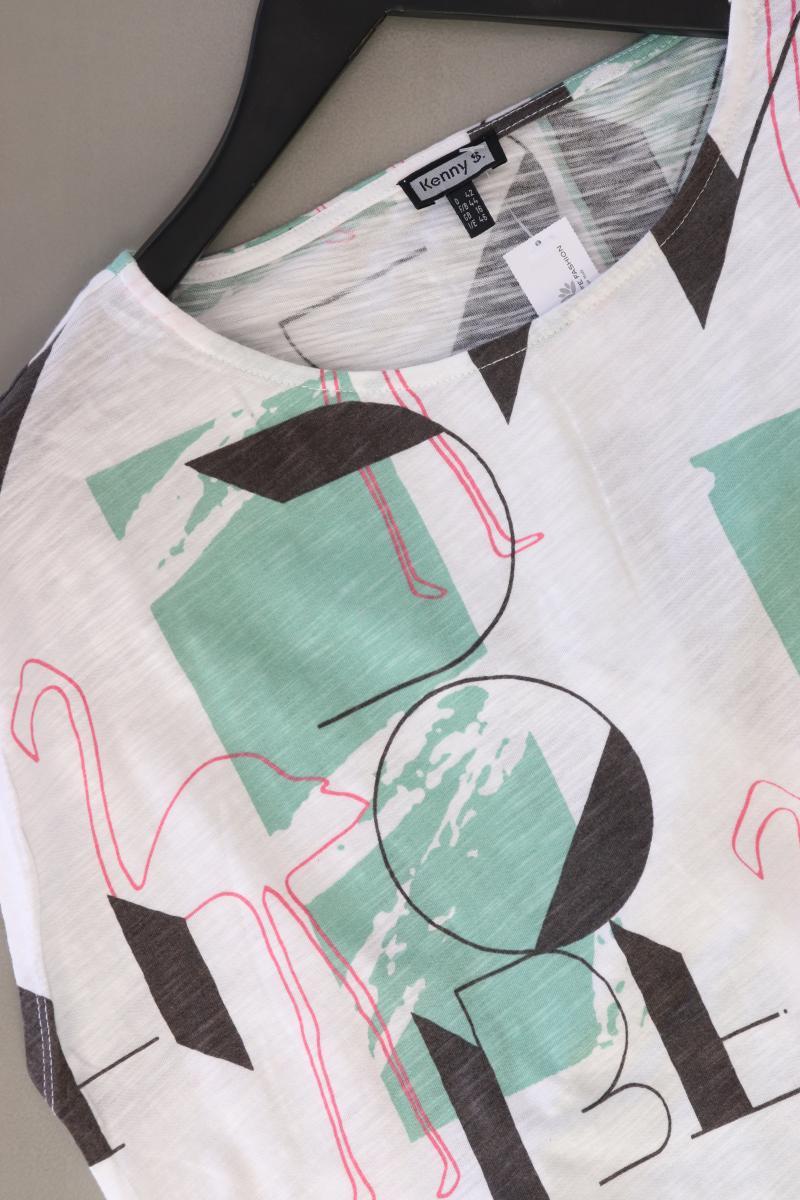 Kenny S. T-Shirt Gr. 42 Kurzarm weiß aus Viskose