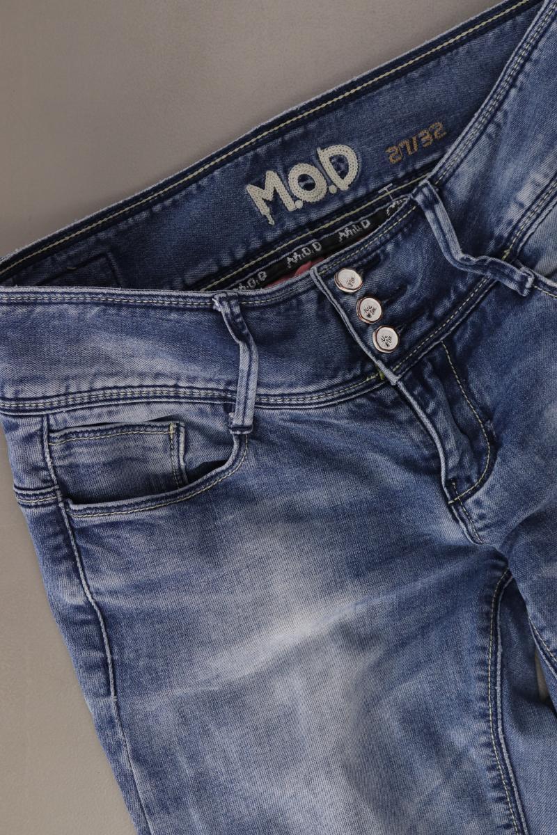 M.O.D Straight Jeans Gr. W27/L32 blau aus Baumwolle