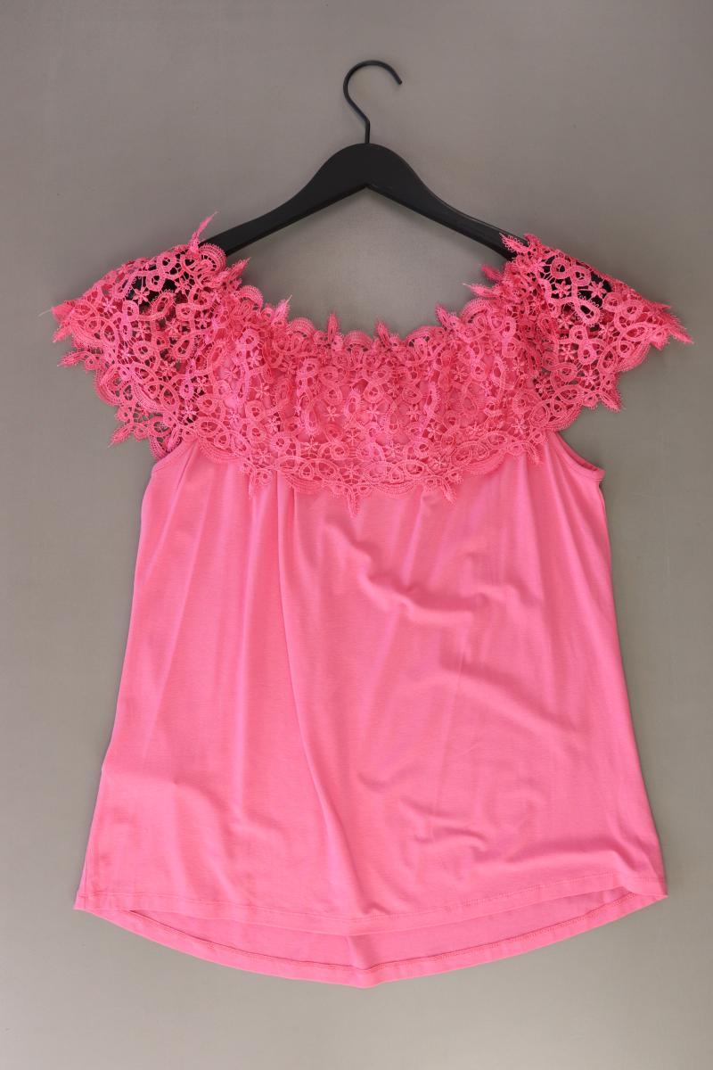 Pfeffinger Kurzarmbluse Gr. 46 pink aus Viskose